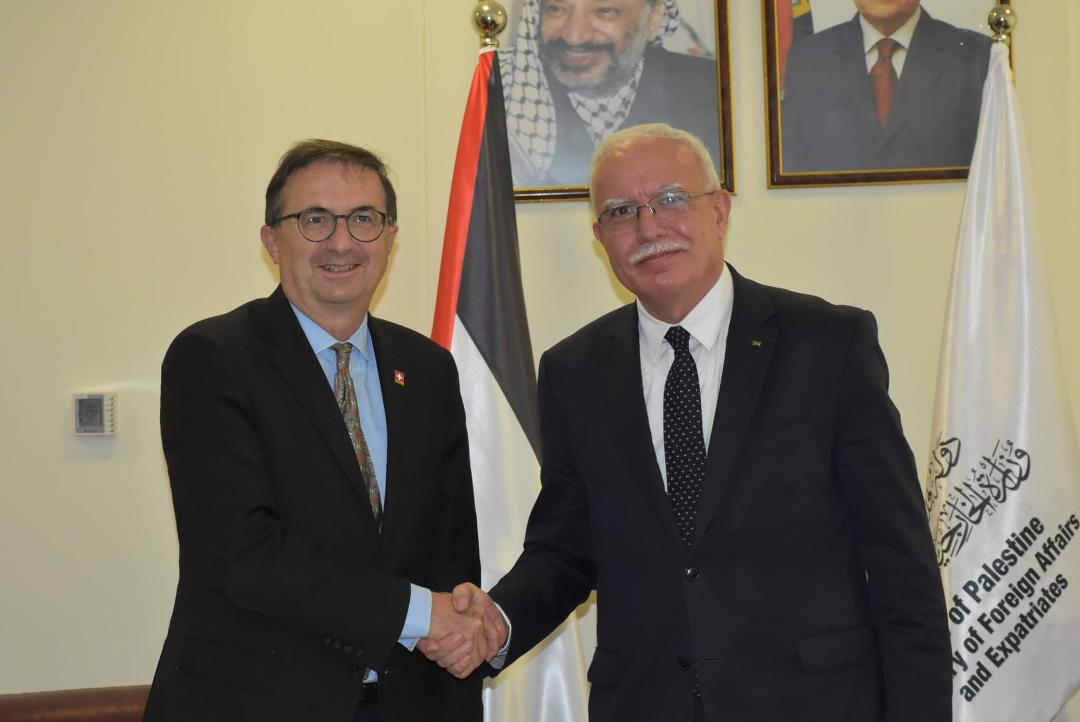 المالكي خلال لقائه  المبعوث السويسري للشرق الأوسط وشمال إفريقيا